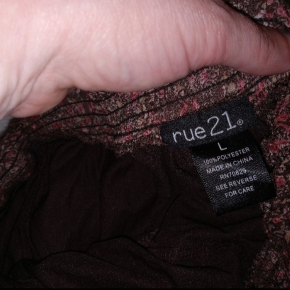 Rue21 Brown Tiered Strapless Dress Night Out - Picture 5 of 10